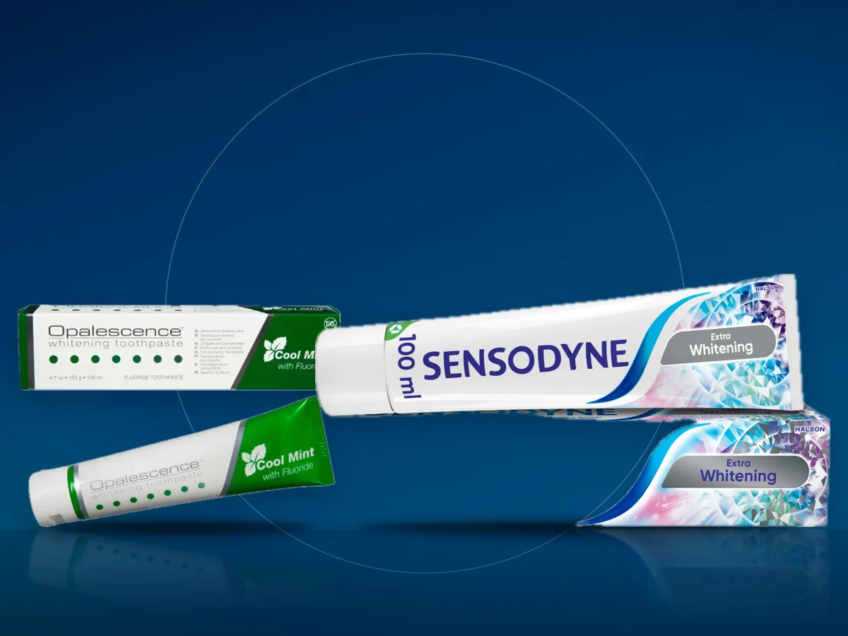 Pasta de dinti pentru albire Opalescence si Sensodyne Extra Whitening