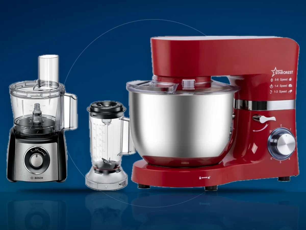 Robot de bucatarie planetar Starcrest cu bol inox si robot multifunctional Bosch