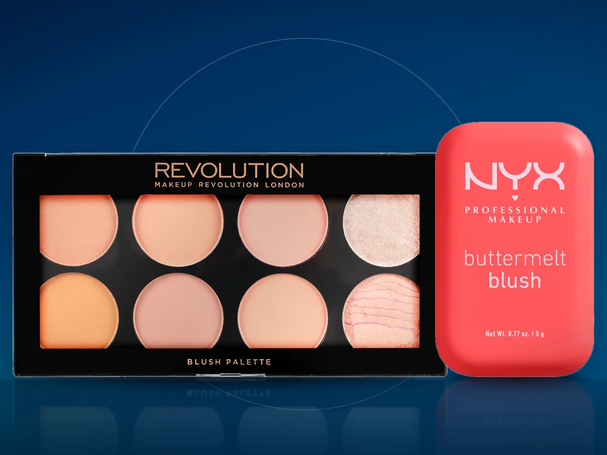 Fard de obraz NYX Buttermelt si paleta Makeup Revolution Ultra Blush