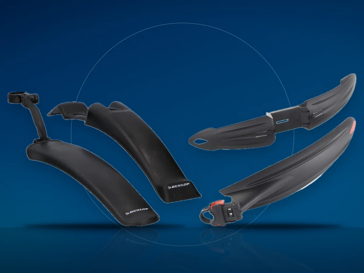 Set de aparatori de noroi pentru bicicleta Dunlop si aparatori Fischer cu prindere clic