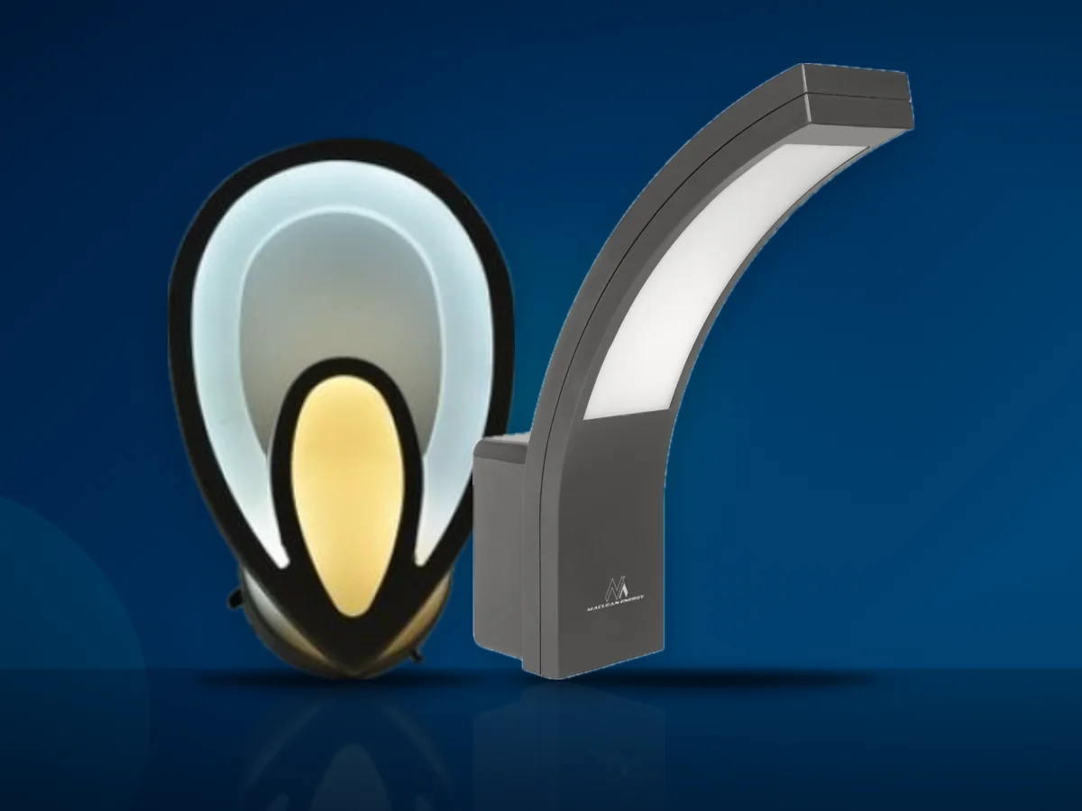 Aplica LED Fashion cu doua surse de lumina si lampa de perete pentru exterior Maclean, gri