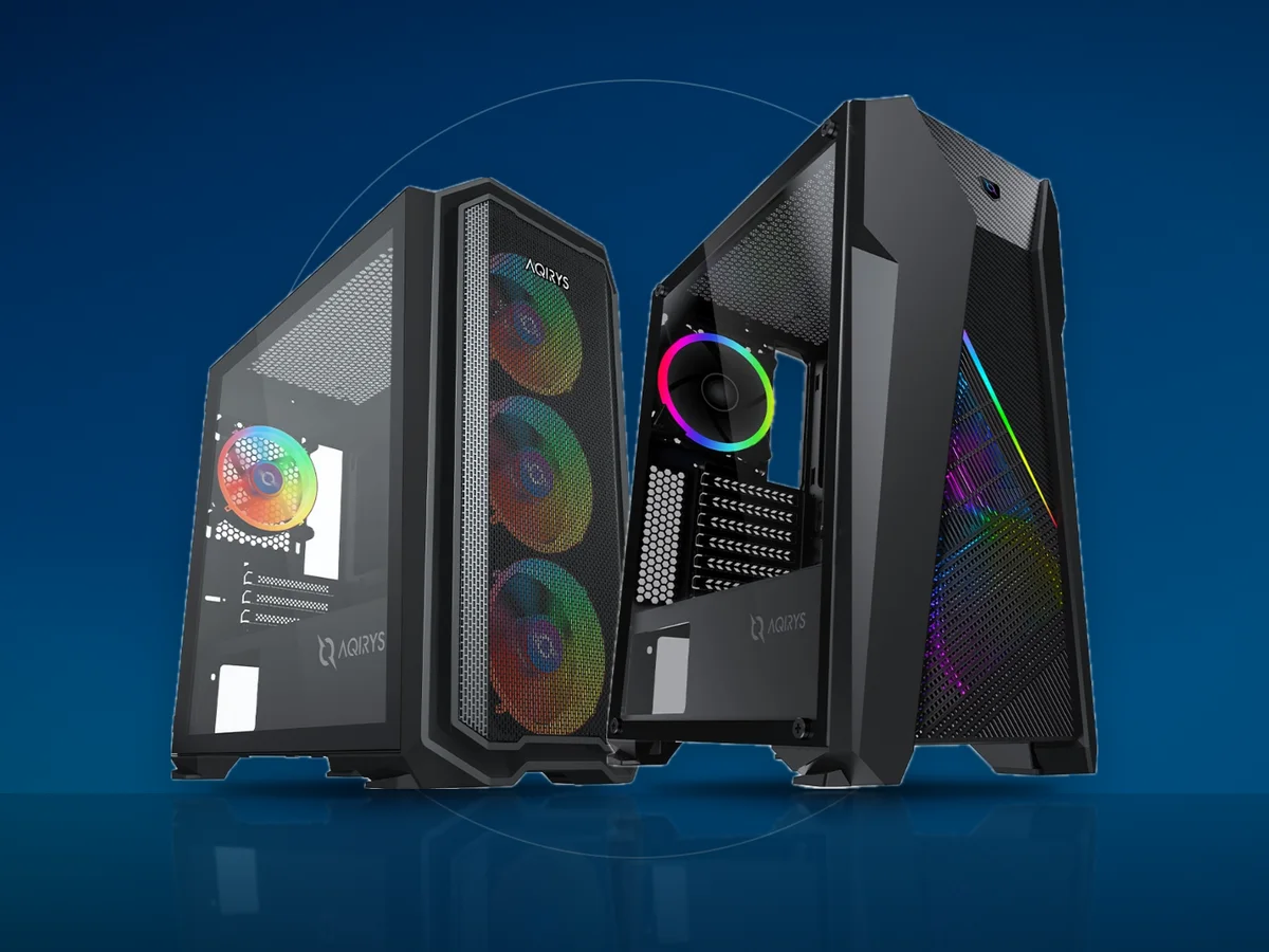 Carcase PC AQIRYS Wezen mATX cu trei ventilatoare ARGB si AQIRYS Canopus Mid Tower