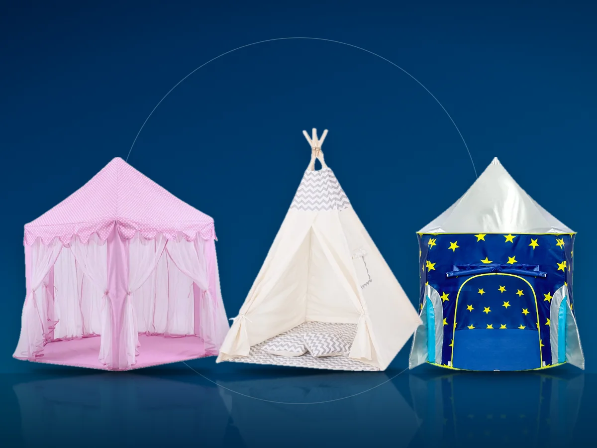 Corturi de joaca pentru copii, castel pliabil, teepee din bumbac si set cu tunel