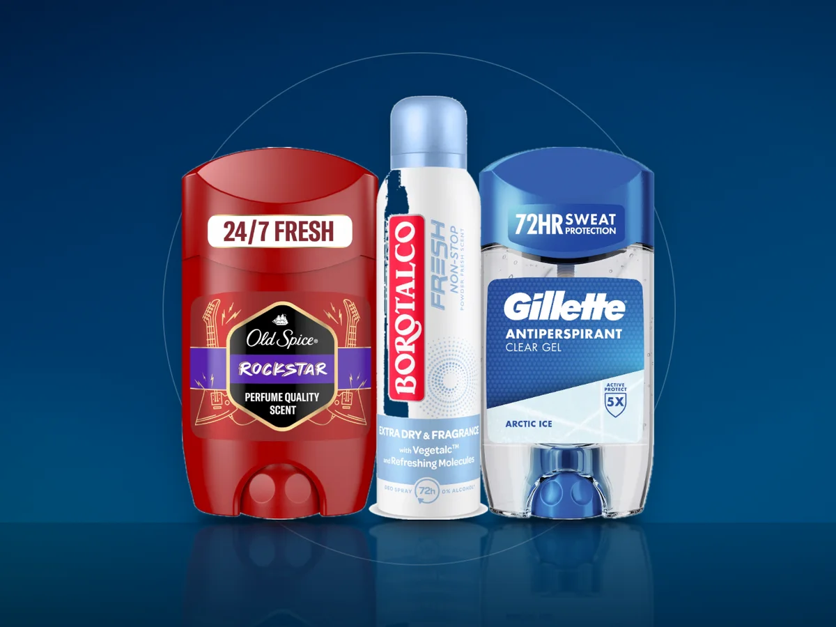 Deodorante Old Spice Rockstar, Borotalco spray si Gillette gel
