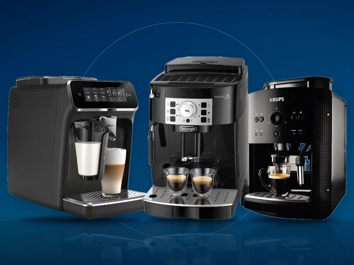 Espressoare automate Philips seria 3300 LatteGo, De'Longhi Magnifica S si Krups Espresseria