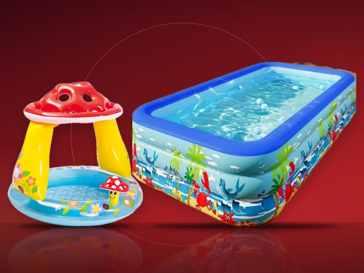 Piscina gonflabila Intex Ciupercuta pentru bebelusi si piscina SIKS de familie