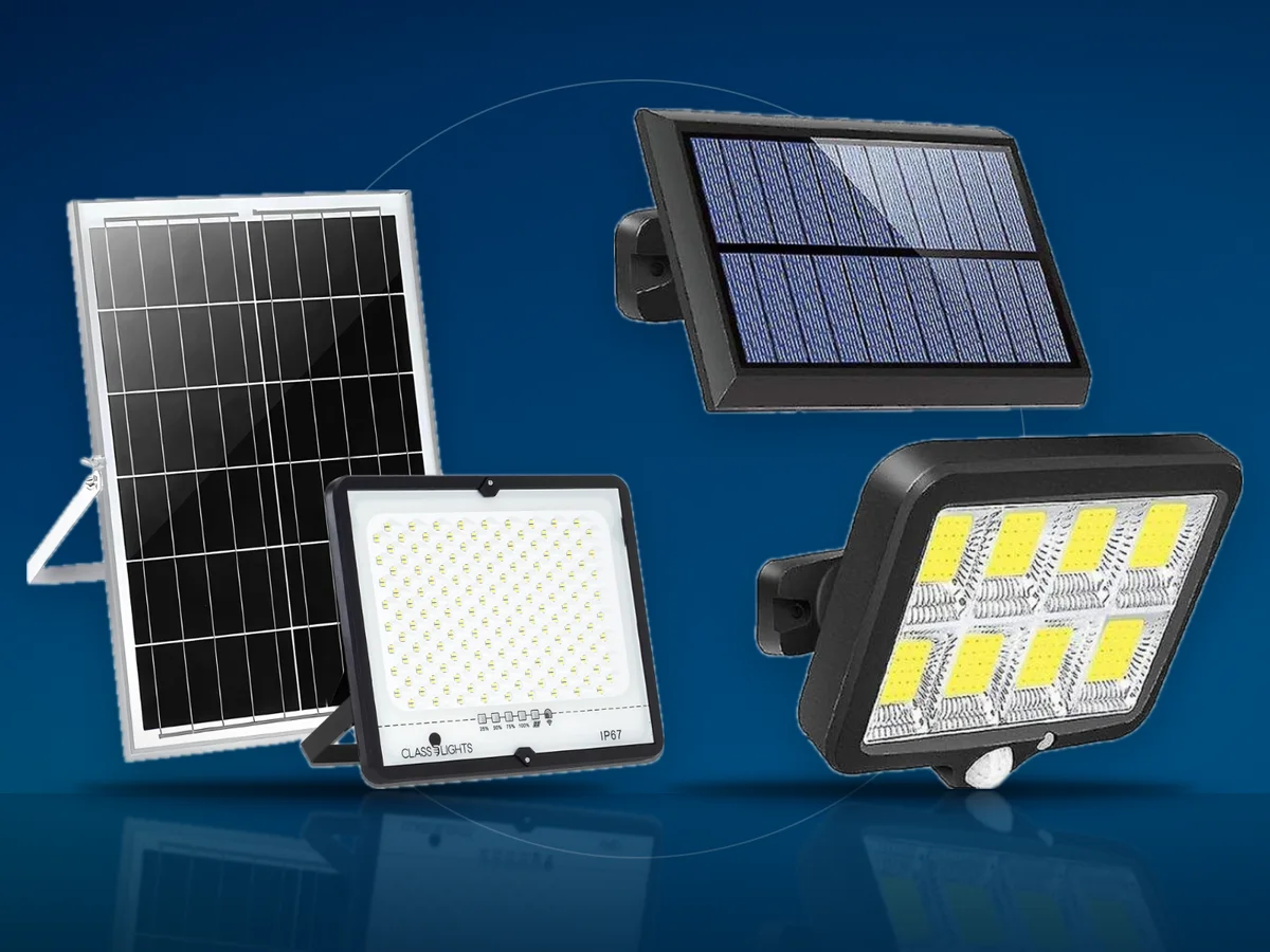 Proiector solar Classlights cu panou separat si proiector SIKS cu senzor de miscare