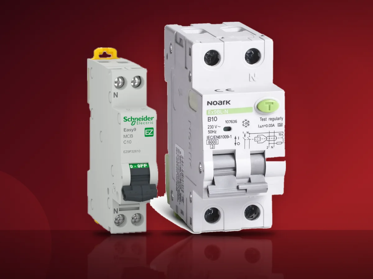 Siguranta automata Schneider Easy9 C10 si diferential RCBO Noark B10 de 30 mA