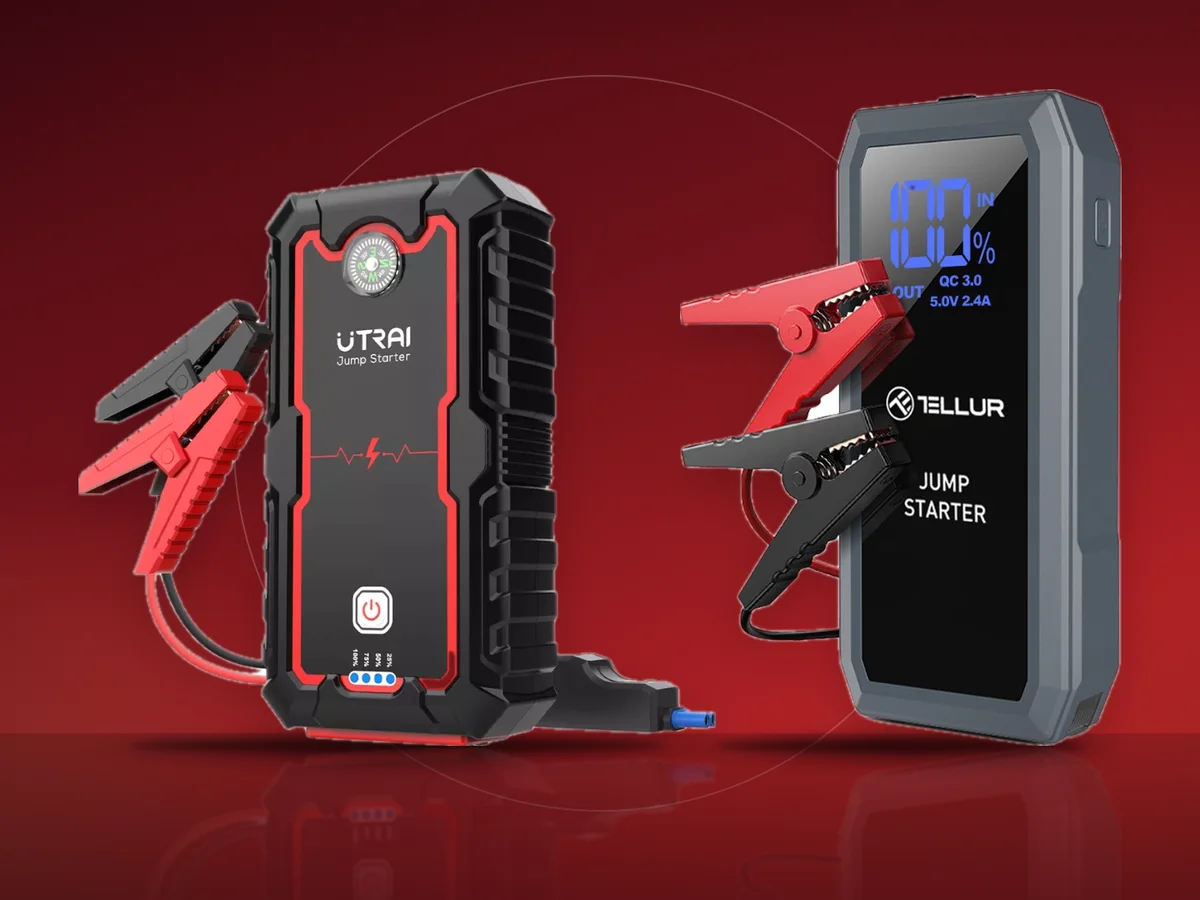 Startere auto portabile UTRAI si Tellur, cu cleme