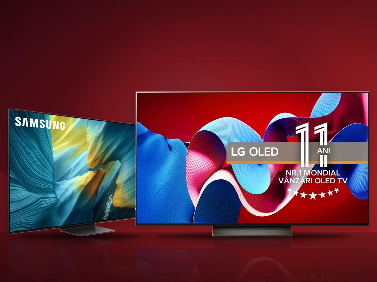 Televizoare OLED Samsung S95F si LG OLED evo C4