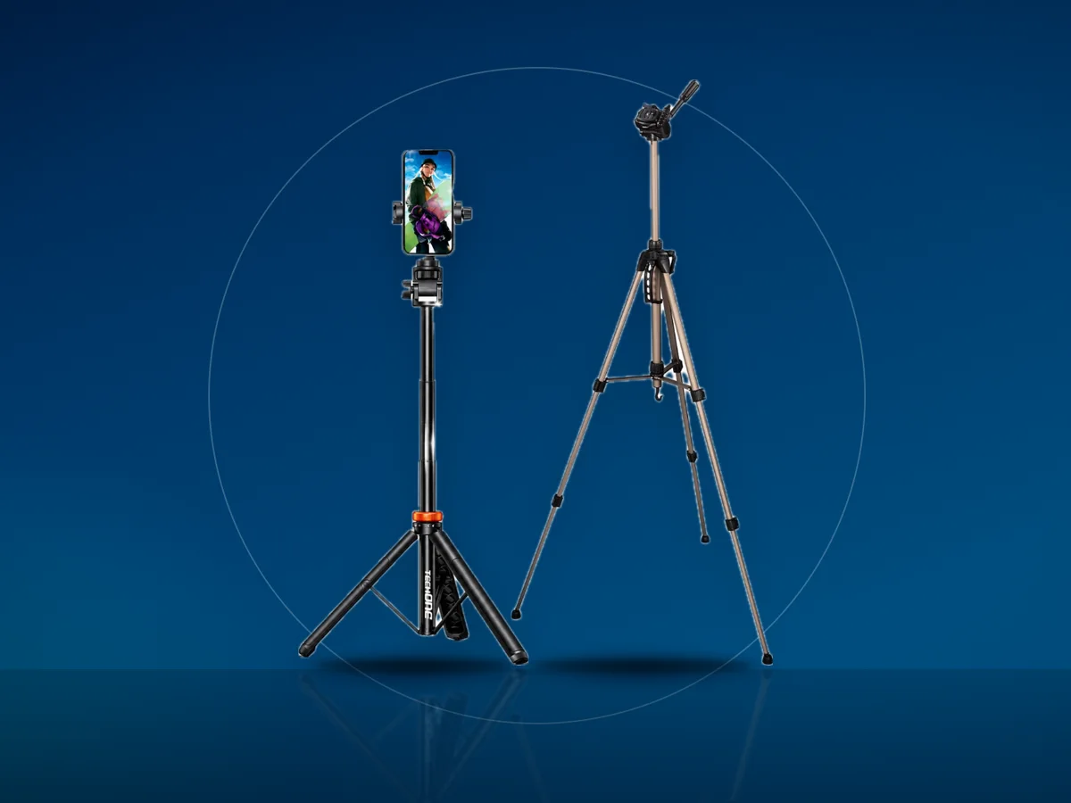 Trepied telescopic Techone pentru telefon si trepied foto Hama Star 61