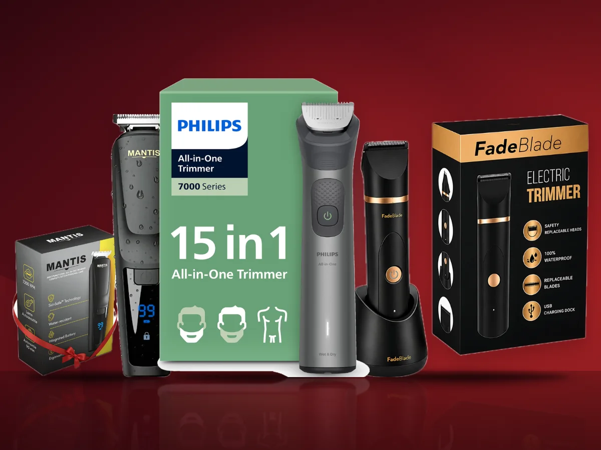 Trimmere MANTIS, Philips All-in-One 15 in 1 si FadeBlade Beard Pro