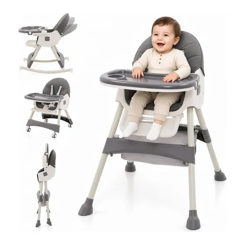 Scaun de Masa Pliabil 4 in 1 KinderVibe™ 6 Luni +