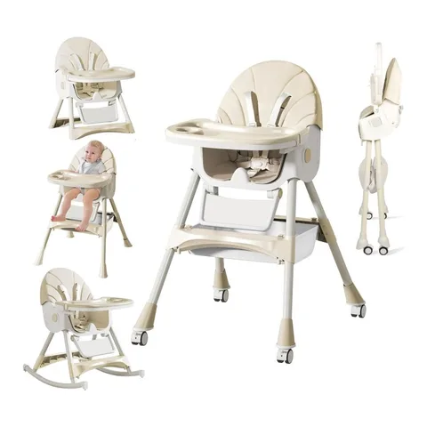 Scaun de Masa Pliabil 4 in1 KinderVibe™ 6 Luni +