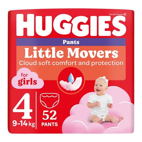 Scutece chilotel Huggies Little Movers Fetite (nr 4)