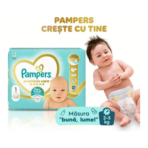 Scutece Pampers Premium Care Value Pack, Marimea 1